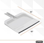 Superio Angle Broom and Clip-On Dustpan Set, Slim Hand Broom Telescopic Handle 53 Inches Tall, Clip On Dust Pan with Low Edge Rubber Lip