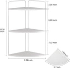 Forest Angle Bathroom Counter Organizer,Countertop Organizer,Vanity Organizers,Bathroom Storage,Bathroom Sink Caddy,Counter Shelf,Corner Counter,Corner Shelves(White)