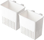 2PCS Utensil Drying Rack Hollow-Out Plastic Silverware Drying Basket with Hooks Utensil Caddy for Spoon Knife and Fork