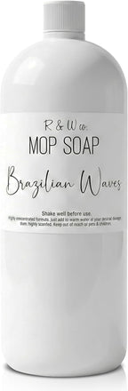 R&W Co. Original Mop Soap – 32 oz Premium Multi-Surface Floor Cleaner, Streak-Free Shine for Tile, Hardwood & Laminate Floors, Non-Toxic, Pet & Skin Safe Gentle Cleaning Formula (Brazilian Waves)