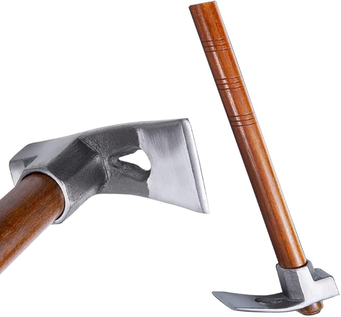 Garden Hoe Tool Small Action Hoe, Loosening Soil and Weeding,Knockable and Removable Nails,Hand Long Handle Weed Garden Tool,Digging and Rooting (4.72in×2.16in,1.34lb)