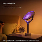 Electric Bug Zapper Racket Mosquito Fly Gnat Wasp Killer USB Type-C Rechargeable Electric Fly Swatter Racket Fly Mosquito Zapper Indoor Rotating Head (1 - Pack)