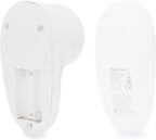 Amazon Basics Battery Operated Fabric Shaver for Clothes, Remove Pilling, Lint and Fuzz Removal, 6-Leaf Blades with Safety Lock, Portable, Includes 2 Spare Blades, White