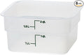 Cambro Food Storage Container - Classic Series Square - 2 QT (Quart) - Commercial Grade for Food Prep (Translucent)