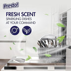 Amazon Brand - Presto! Triple Action Dishwasher Pacs, Anti-spotting, Fresh Scent, No Phosphates or Chlorine, 70 Count
