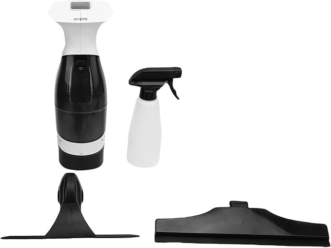 2200mAh Electric Window Cleaner Tool, Window Vacuum Squeegee Cordless, for Efficiently Spraying, Wiping and Vacuuming Windows, Mirrors, Shower Glass, Tiles (US Plug