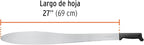 TRUPER T-1173-27B Black Handle Caguayana Style Machetes, Rivetless 27" (69cm)