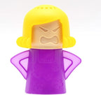 Microwave Oven Cleaner, Angry Mom Microwave Cleaner, Steamer Cleaning with Vinegar and Water, Microwave Oven Cleaner for Kitchen Office (Purple)