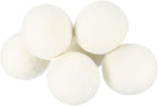 uxcell 6 Pcs Wool Dryer Balls, 2.6 Inches Wool Laundry Dryer Balls for Reducing Clothing Static and Wrinkles, White