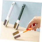PRETYZOOM 3 Pcs Double-Ended Kitchen Cleaning Brush Set Mini Wire Brush for Gas Stove Cooktop Cleaning Stainless Steel Bristles for Dorm Home Use