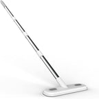 Window Screen Cleaner | 2 in 1 Multifunctional Screen Brush & Floor Cleaner | Extra Long Handle | 4 Foot Handle | Portable Household Squeegee | Includes Cleaning Wipes, White/Gray