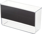 iDesign Magnetic Large Clear Plastic Organizer Bins for Laundry Room Storage