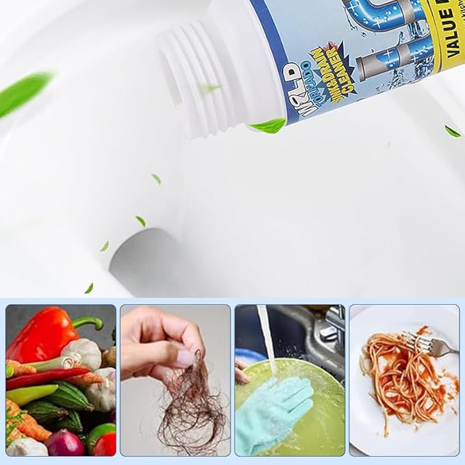 Dodorado Wild Sink and Drain Cleaner Powder,Powerful Foaming Pipe Cleanser Powder - Kitchen, Bathroom Drain Opener for Clog Prevention (1 PCS)