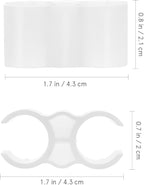 Toyvian Broom-Dustpan Coupling Clip 2pcs Double Pipe Clamp Dustpan Holder Secure Cleaning Link for Broom and Dustpan Set Household Cleaning Tool Accessory