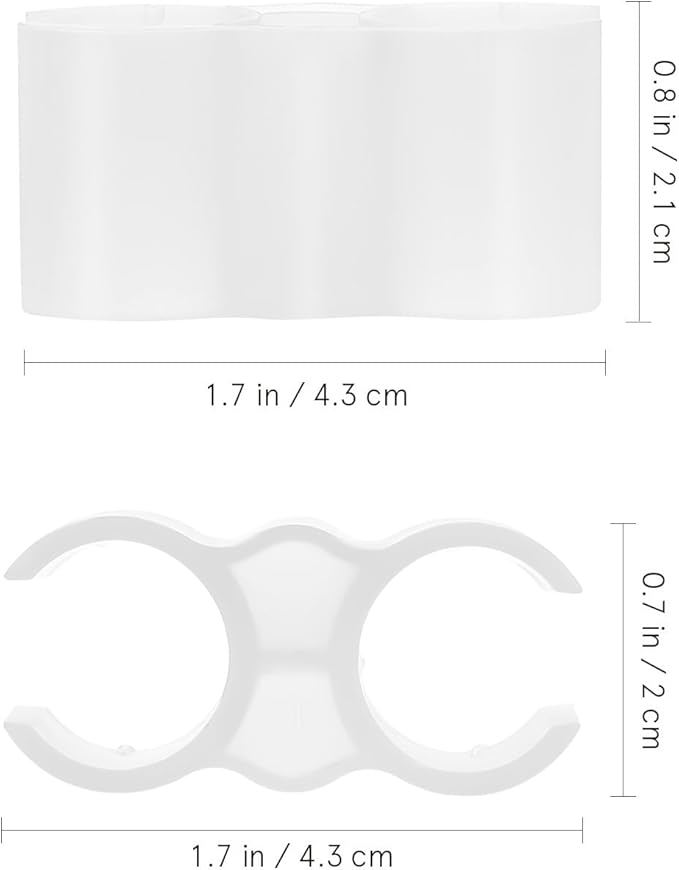 Toyvian Broom-Dustpan Coupling Clip 2pcs Double Pipe Clamp Dustpan Holder Secure Cleaning Link for Broom and Dustpan Set Household Cleaning Tool Accessory