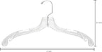 DEILSY™ Clear Plastic Hangers 100 Pack - Durable Clothes Hanger for Wardrobe Organization, Essential Plastic Hanger for Garments, Versatile Coat Hangers for Home and Retail Use