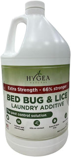 Hygea Natural Extra Strength Lice & Bed Bug Laundry Additive - Gentle, Odorless, and Stain-Free Liquid Laundry Treatment - Child and Pet Friendly - Laundry at Any Water Temperature (1 Gallon)