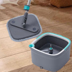 6 Pack Microfiber Mop Head Replacement, Compatible with True & Tidy SPIN-800 TrueClean Mop M16 Spin Mop, Square Microfiber Mop Pads, Grey, Microfiber, Felt