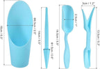 MECCANIXITY Garden Shovel Hand Tools Transplanting Succulent Cultivation Digging Scoops Kits, Blue