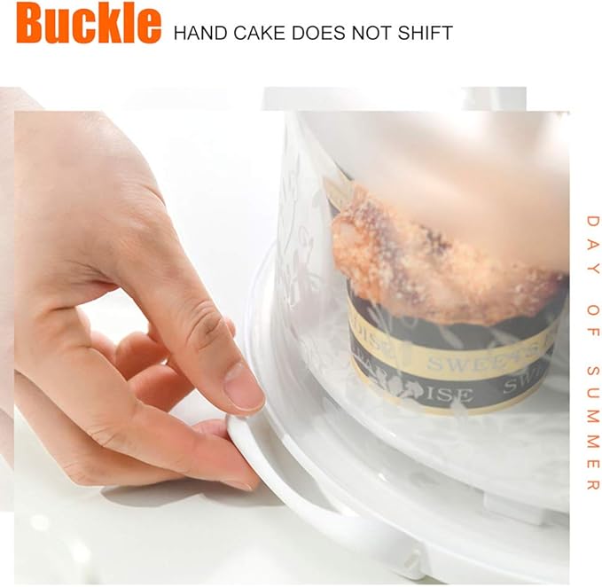 Cake Carrier Storage Container, Cake Carrier With Lid And Handle,Transparent Dome Reusable Airtight Box,Cupcake Saver Cake Holder Serves for Doughnuts Cupcake Parties, Dustproof Food Storage
