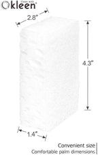 White Multi Use Scrub Sponges. Made in Europe. 9 Pack, 4.3x2.8x1.4 inches. Odorless Delicate Scrubber for Kitchen and Household Cleaning