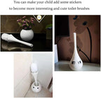 White Toilet Brush and Holder Set,Modern Bathroom Decor Closed Toilet Bowl Brush Household Cleaning Brush for Bathtub