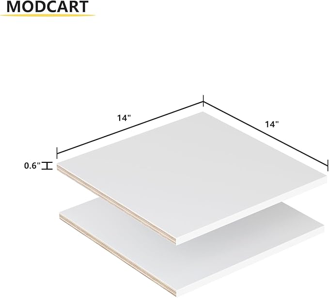 MODCART 2 Pack Corner Closet Unit, Modular Closet System, Wood Closet System Organizer with Storage for Walk In Closets, Clothing Rack Wardrobe Closet for Hanging Clothes, Bedroom, White, 14"W