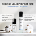 W.Dressroom No.97 April Cotton Living Clear Perfume, Body Mist & Fabric Spray Deodorizer, Alcohol-Free Water-Based, Odor Neutralizer for Clothes, Bedding & Room, Travel Size 2.36 oz