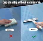 3 in 1 Window Cleaning Scraper, 3 in 1 Window Cleaner Squeegee, Scraper for Cleaning Windows, All-Purpose Window Squeegee with Sprayer for Glass, Wall, Kitchen, Car (White+Blue)