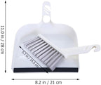 Uonlytech Mini Desktop Cleaning Set Small Broom and Dustpan Brush Set Portable White Handheld Cleaning Accessory for Home Office Keyboard Dust Removal