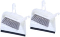 ARTIBETTER Mini Broom and Dustpan Set 2pcs White, Desktop Cleaning Shovel Brush Combo for Kitchen Table Sweeping, Home Cleaning Accessory for Indoor Use
