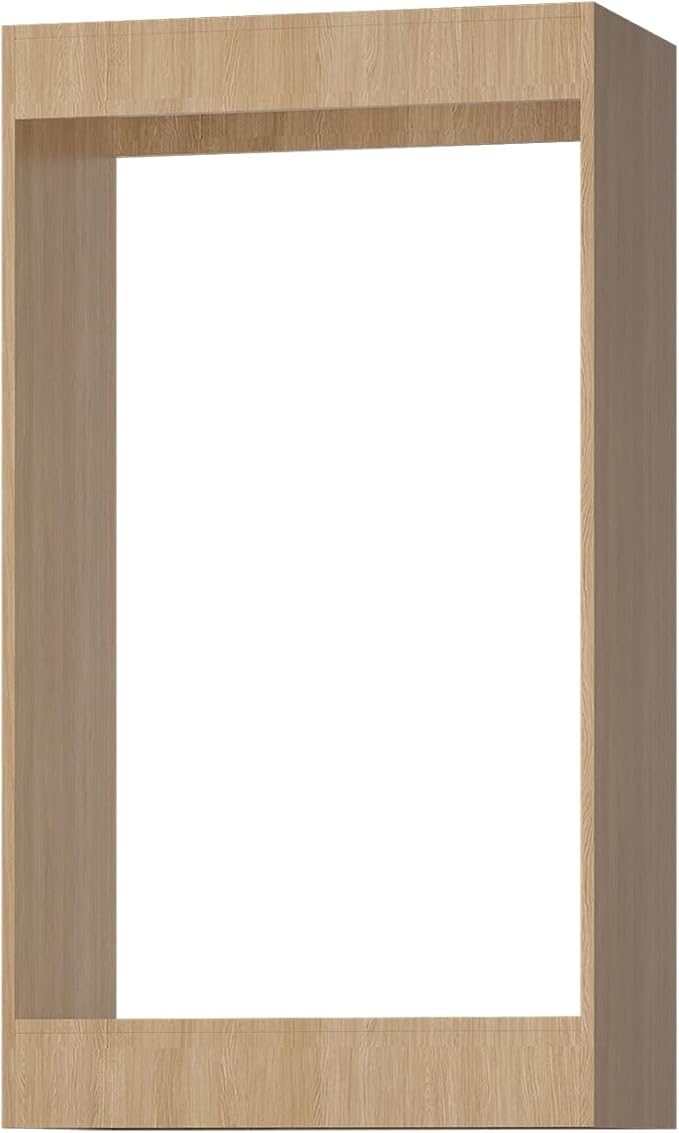 MODCART Double Hanging Closet Unit, Modular System Organizer With Storage for Walk-In Closets, Clothing Rack Wardrobe for Hanging Clothes, Bedroom, Wood, 31.5"W