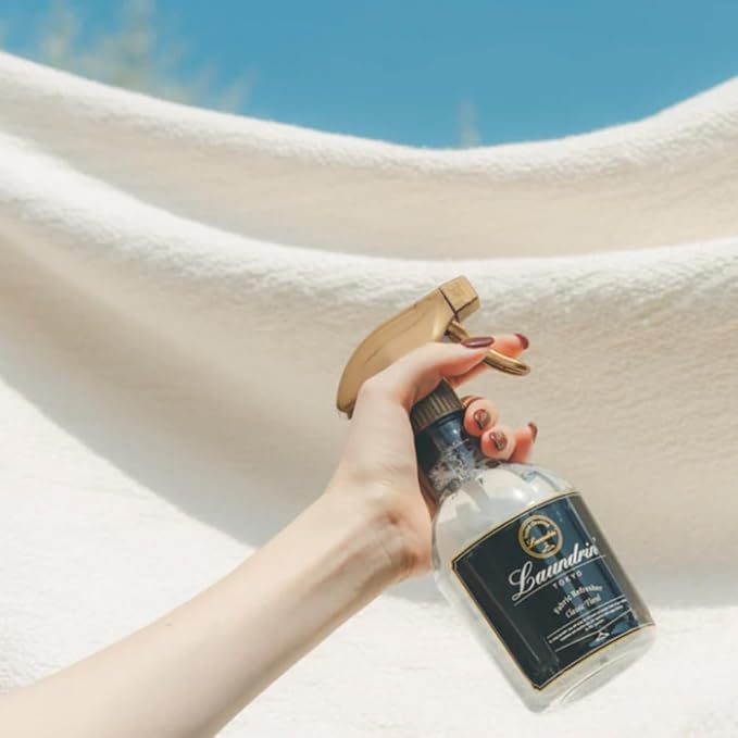 Laundrin Fabric Refresher Spray, Pet Odor Eliminator for Home, Room Essentials Fabric Spray, Odor Removal for Mattress, Curtain, Sofa, Carpet, Furniture, and Bedding - 300ml, Classic Floral