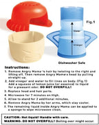 HORNO Angry Mama Microwave Oven Steam Cleaner and Disinfects With Vinegar and Water for Kitchens (Blue)