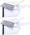 Beaupretty Mini Kitchen Broom and Dustpan Set, 2pcs White Handheld Cleaning Brush for Desktop and Household Crumb Sweeping, Compact Household Cleaning Tools for Table and Kitchen Use