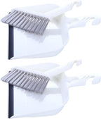 Beaupretty Mini Kitchen Broom and Dustpan Set, 2pcs White Handheld Cleaning Brush for Desktop and Household Crumb Sweeping, Compact Household Cleaning Tools for Table and Kitchen Use