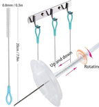 Bytron 15pcs Long Pipe Cleaner Set, Extra Long Flexible Tube Cleaning Brush Fridge Cleaning Tool Stainless Steel Straw Nylon Cleaning Brush in Different Size White