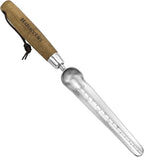 Haliaeetus Seeding Widger with 6'' Scale, Stainless Steel Planting Trowel for Repotting, Long and Narrow Widger for Weeding from Tight Areas, Hand Transplanter with Wood Handle for Planting, Digging