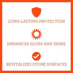 TriNova Granite Sealer & Protectant 18 oz & Gallon Refill Bundle - Guard Your Premium Stone, Enhance Shine, & Protect from Stains