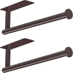 ASTOFLI Paper Towel Holder Under Cabinet No Drilling, Self Adhesive Paper Towel Holder Wall Mount for Kitchen Rack, Under Counter Napin Holder No Drill,RV, 304 Stainless Steel, Oil Rubbed Bronze 2Pack