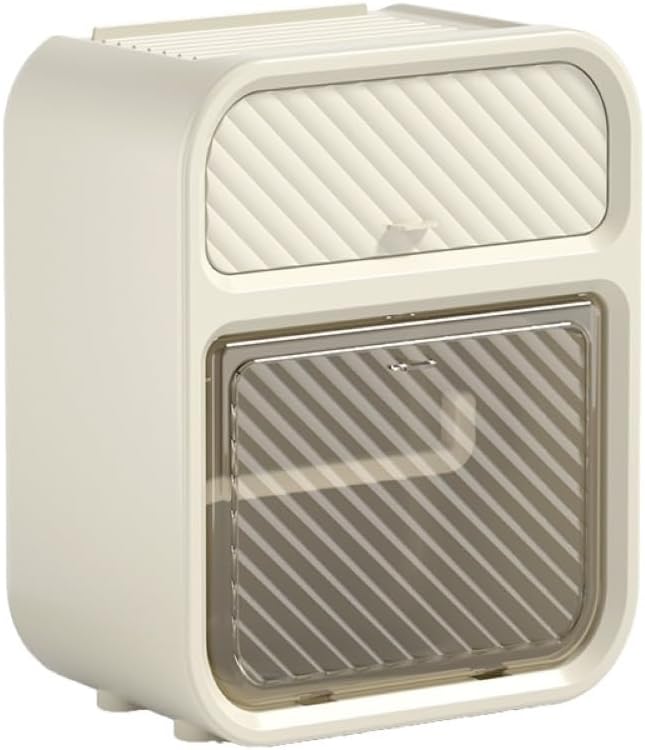 Wall-Mounted Tissue Box – Plastic Bathroom Toilet Paper Holder with Phone Shelf