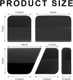 5 in 1 Rubber Squeegee Kit, Anti-Scratch Flexible Soft Matte TPU Coating Scraper Kit, Small Tint Squeegee Water Blade Scraper for Paint Protection Film Household Cleaning (Black)