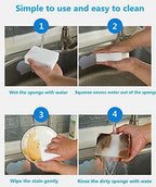 Magic Cleaning Eraser Sponges, 100 Pack Melamine Foam Pads, Multi-Purpose Household Kitchen Bathroom Wall Floor Cleaner (100 PCS)