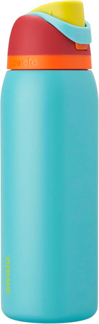 Owala FreeSip Insulated Stainless Steel Water Bottle with Straw, BPA-Free Sports Water Bottle, Great for Travel, 40 Oz, Summer Sweetness