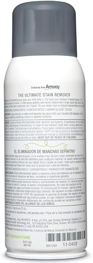 Laundry Prewash Spray Aerosol 3 Pack,Powerful Ultimate Tough Stain Remover for Favorite Color-Fast Fabric & White Shirts/Clothes w/o Scrub/Soak,Get Rid of Grease/Ink/More w. Right Amount Controlled