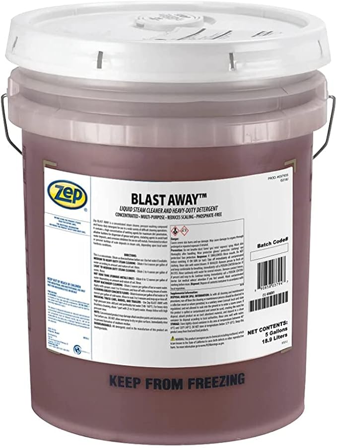 Zep Blast Away Liquid Steam Cleaner and Heavy-Duty Detergent - 5 Gallon (Each) 37935