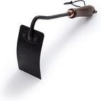 Barebones Square Hand Hoe - Garden Hoe for Weeding with a Long Handle - Japanese Gardening Tool, Sickle Garden Tool (Black/Walnut)