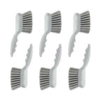 SPARTA 40541EC23 Plastic Scrub Brush, Utility Brush, Kitchen Brush With Hanging Hole For Cleaning, 8 Inches, Gray, (Pack of 6)