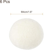 uxcell 6 Pcs Wool Dryer Balls, 1.6 Inches Wool Laundry Dryer Balls for Reducing Clothing Static and Wrinkles, White
