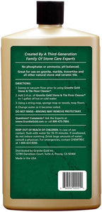 Granite Gold Stone And Tile Floor Cleaner - No-Rinse Deep Cleaning Granite, Marble, Travertine, Ceramic Solution - 32 Ounces (Packaging may vary)